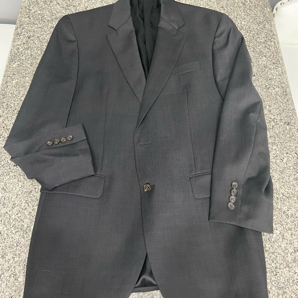 VTG RALPH RALPH LAUREN Gray 100% Wool Suit Jacket Mens Blazer 2 Button 40R